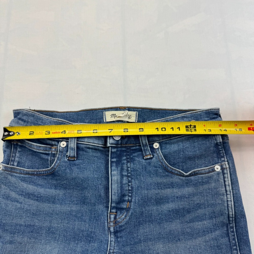 Madewell Jeans Womens 27P Blue Denim Mid-Rise Stovepipe Stretch Straight Leg - Picture 5 of 6